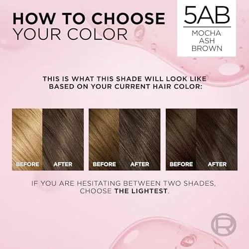 L'Oreal Paris Excellence Crème Permanent Hair Dye Mocha Ash Brown 5AB | Triple Care Color Routine with Hyaluronic Acid thumbnail 8