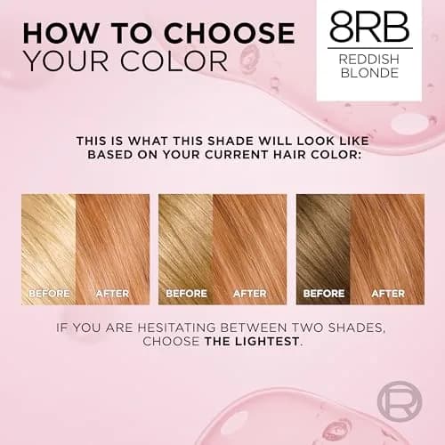 L'Oreal Paris Excellence Crème Permanent Hair Dye 8RB Reddish Blonde | Triple Care with Hyaluronic Acid for 100% Gray Coverage thumbnail 6