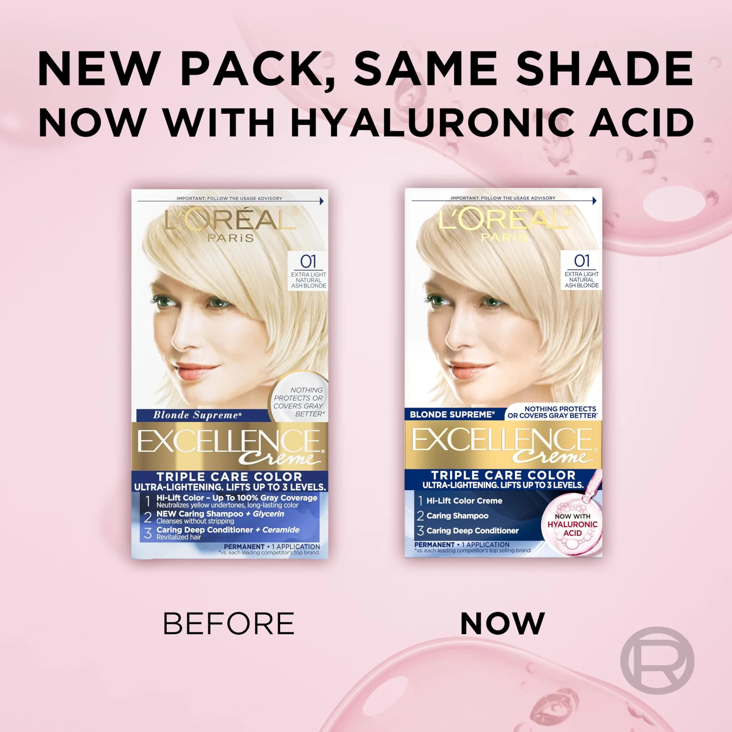 L'Oreal Paris Excellence Crème Permanent Hair Dye Extra Light Natural Ash Blonde | Triple Care Color with Hyaluronic Acid - view 9