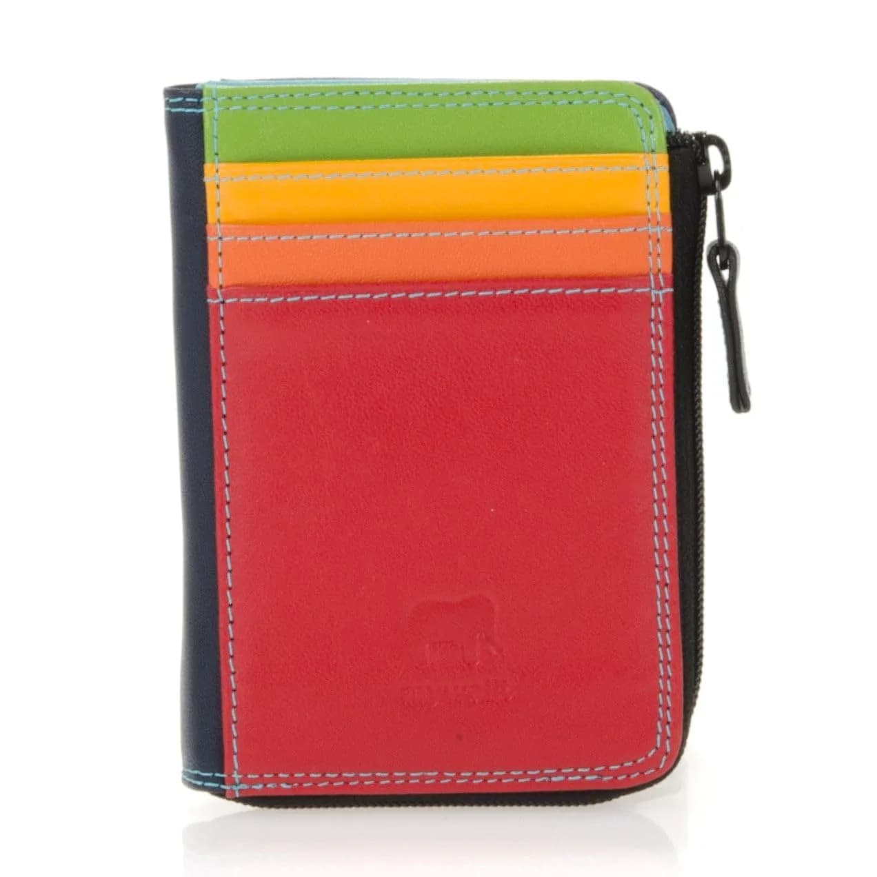 mywalit Small Zip Leather Purse | 3 Card Slots | ID Window & Coin Pocket | Black Pace | Stylish & Compact Accessory for Men & Women | Perfect for Everyday Use