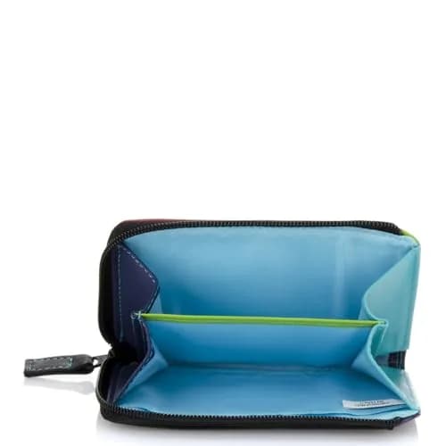 mywalit Small Zip Leather Purse | 3 Card Slots | ID Window & Coin Pocket | Black Pace | Stylish & Compact Accessory for Men & Women | Perfect for Everyday Use thumbnail 2
