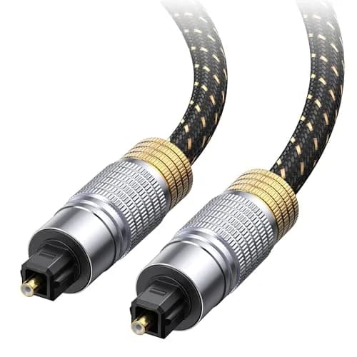 Cable Matters Premium Short Optical Audio Cable, Toslink Cable, 3ft | High-Fidelity Digital Connection thumbnail 1