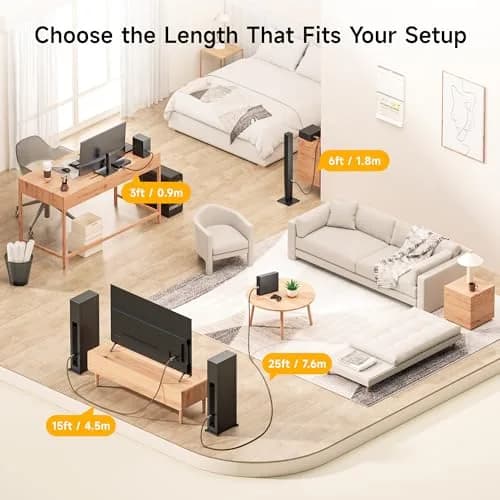Cable Matters Premium Short Optical Audio Cable, Toslink Cable, 3ft | High-Fidelity Digital Connection thumbnail 7