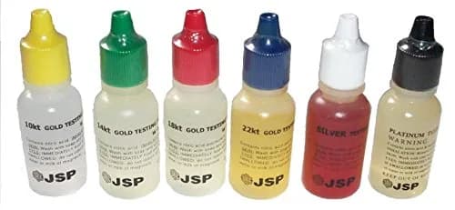 Personal Jewelry Testing Kit - Gold Silver Platinum Acid Test Kit with 6 Solutions & 2 Stones | 0.5 fl oz Bottles thumbnail 2