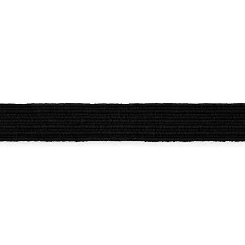 Dritz Braided Elastic 3/8-Inch x 6-Yard | Black Polyester-Rubber for Waistbands & More thumbnail 3