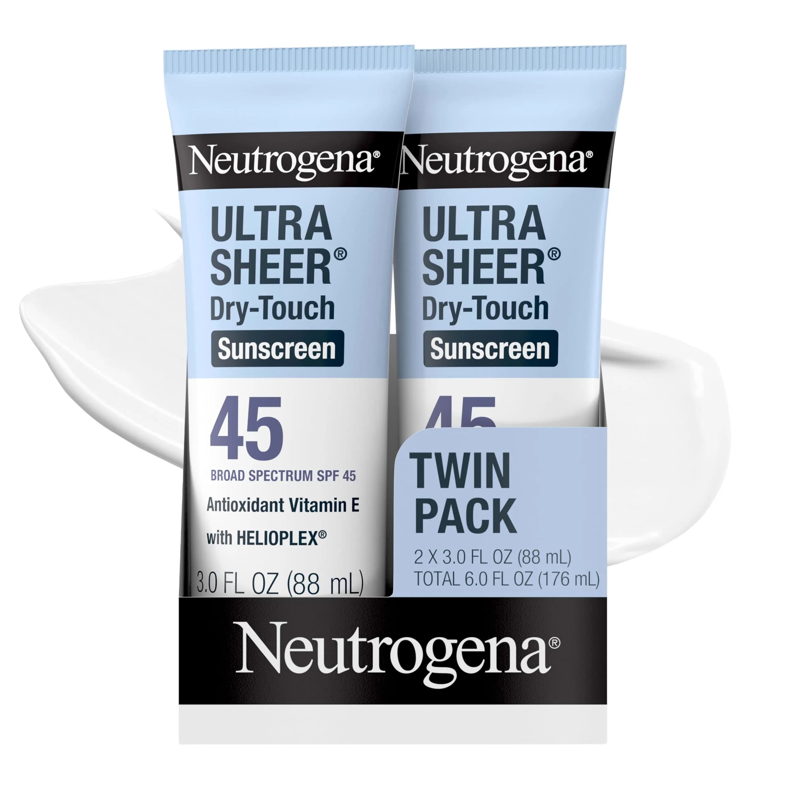 Neutrogena Ultra Sheer Dry-Touch Sunscreen SPF 45 Face & Body Lotion (177ml / 6 fl oz) | USA Import Sunscreen - main product image