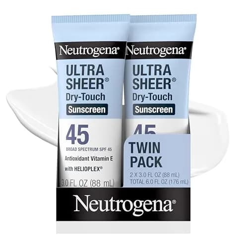 Neutrogena Ultra Sheer Dry-Touch Sunscreen Lotion SPF 45 | 177ml (6 fl oz) 2-Pack | Broad Spectrum UVA/UVB Protection thumbnail 1
