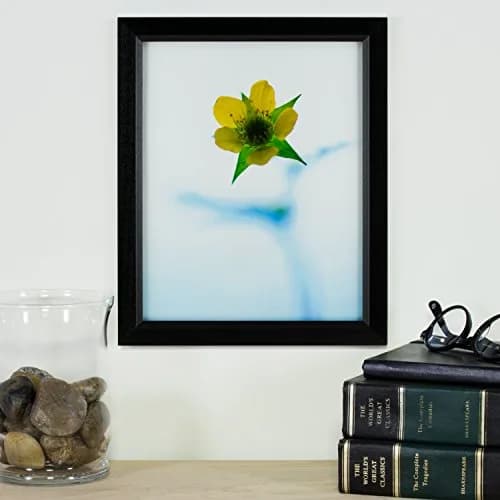 Craig Frames 7171610BK Wood Grain Finish 9x10-Inch Picture Frame | Solid Wood, Glass, Black thumbnail 2