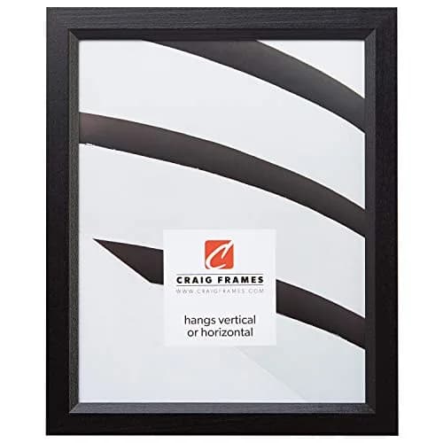 Craig Frames 7171610BK Wood Grain Finish 6x7-Inch Picture Frame | Solid Black thumbnail 1