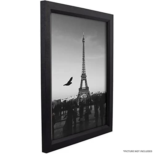 Craig Frames 7171610BK Wood Grain Finish 6x7-Inch Picture Frame | Solid Black thumbnail 5
