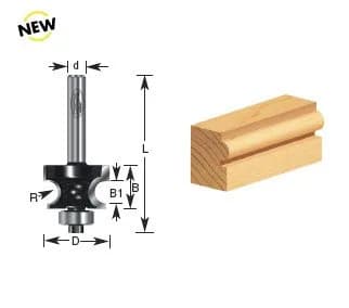 Timberline Corner Beading 1/4R (370-18) | Industrial Grade Router Bit for Edge Treatment in India thumbnail 2
