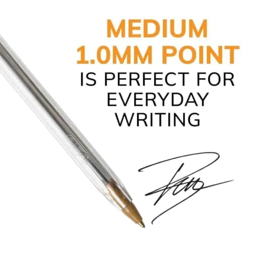BIC CRISTAL Ballpoint Pen 1mm | Smooth Black Ink, Pack of 10 for Everyday Writing thumbnail 4