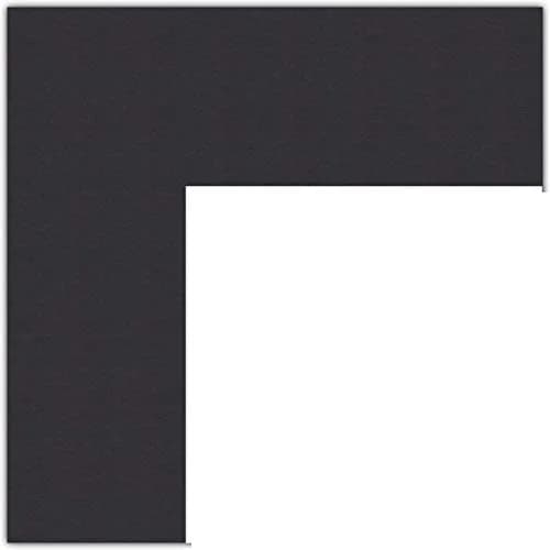 ArtToFrames 8x10 Smooth Black / Black Custom Mat for Picture Frame with 4x6 opening size thumbnail 1