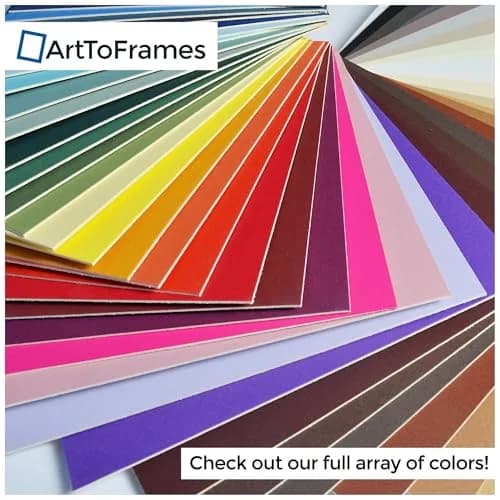 ArtToFrames 11x17 Smooth Black / Black Custom Mat for Picture Frame with 7x13 opening size | Standard 4 Ply Material thumbnail 3