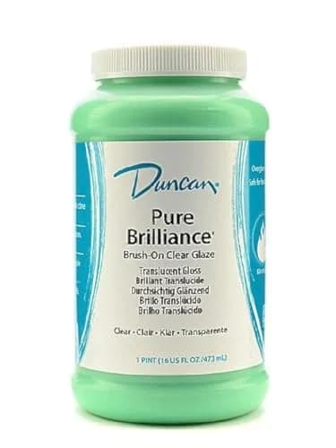 Duncan Pure Brilliance Clear Glaze 16 oz. | Non-Toxic Ceramic Finish with Brilliant Shine thumbnail 1