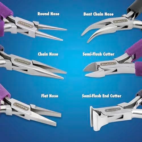 Beadalon Designer Series Flat Nose Pliers 4.75 in | Stainless Steel Jewelry Tool with Double Leaf Springs thumbnail 2