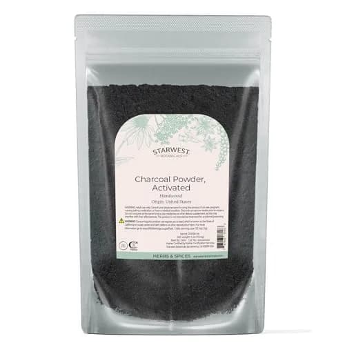 Starwest Botanicals Activated Hardwood Charcoal Powder - 4 oz Bag | Food Grade & Skin Care Use thumbnail 1