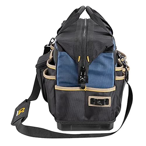 Custom Leathercraft PB1553 19" Molded Base Contractor's Tool Bag | Heavy-Duty, Water-Resistant, 13 Pockets thumbnail 6