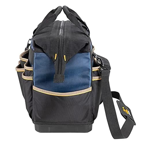 Custom Leathercraft PB1553 19" Molded Base Contractor's Tool Bag | Heavy-Duty, Water-Resistant, 13 Pockets thumbnail 7
