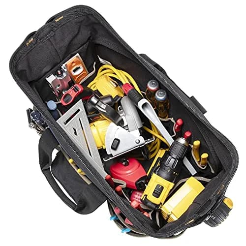 Custom Leathercraft PB1553 19" Molded Base Contractor's Tool Bag | Heavy-Duty, Water-Resistant, 13 Pockets thumbnail 2