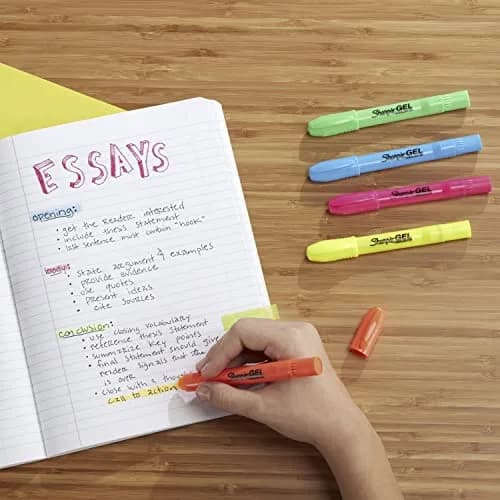 Sharpie Gel Highlighters, 3 Assorted Fluorescent Colors | Smear-Proof, Ink-Free, Long-Lasting Highlighting (70-120 chars) thumbnail 5