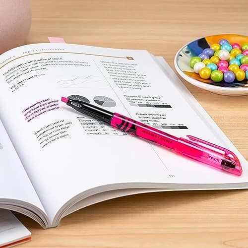 PILOT FriXion Light Pastel Erasable Highlighters, Pack of 12 Pink | Smooth Ink Flow for Students & Office thumbnail 5