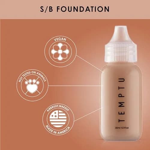 TEMPTU S/B Silicone-Based Airbrush Foundation 29.57 ml (1 Fl Oz) | Professional Long-Wear Liquid Makeup thumbnail 2