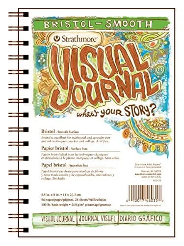 Strathmore Visual Journal Bristol Smooth 5.5"X8"-28 Sheets | High-Quality Art Paper for Artists thumbnail 1