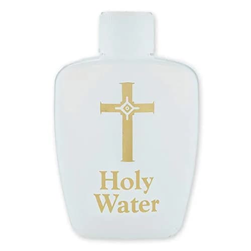 Religious Gifts Holy Water Bottle with Screw Top Lid 60 ml | Reusable Metal Religious Decor thumbnail 1
