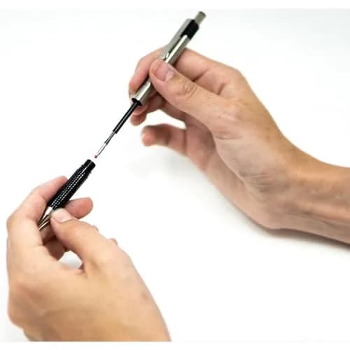 Zebra F-301 Ballpoint Retractable Pen, Black Ink, Medium Point | Stylish stainless steel design for smooth writing thumbnail 5