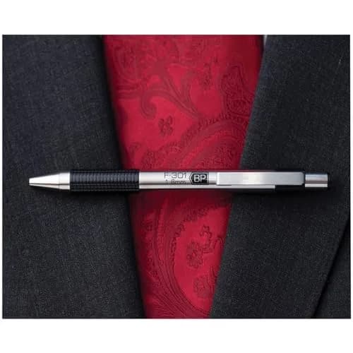 Zebra F-301 Ballpoint Retractable Pen, Black Ink, Medium Point | Stylish stainless steel design for smooth writing thumbnail 6