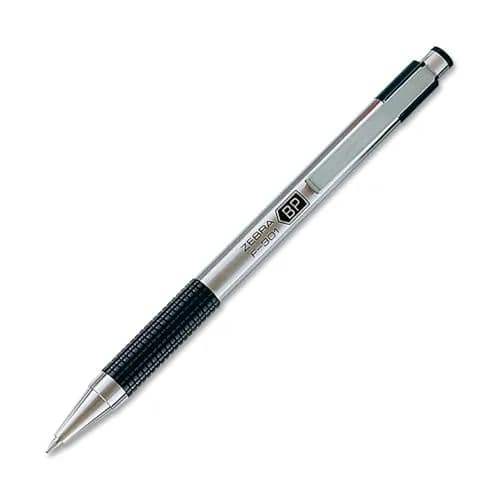 Zebra F-301 Ballpoint Retractable Pen, Black Ink, Medium Point | Stylish stainless steel design for smooth writing thumbnail 3