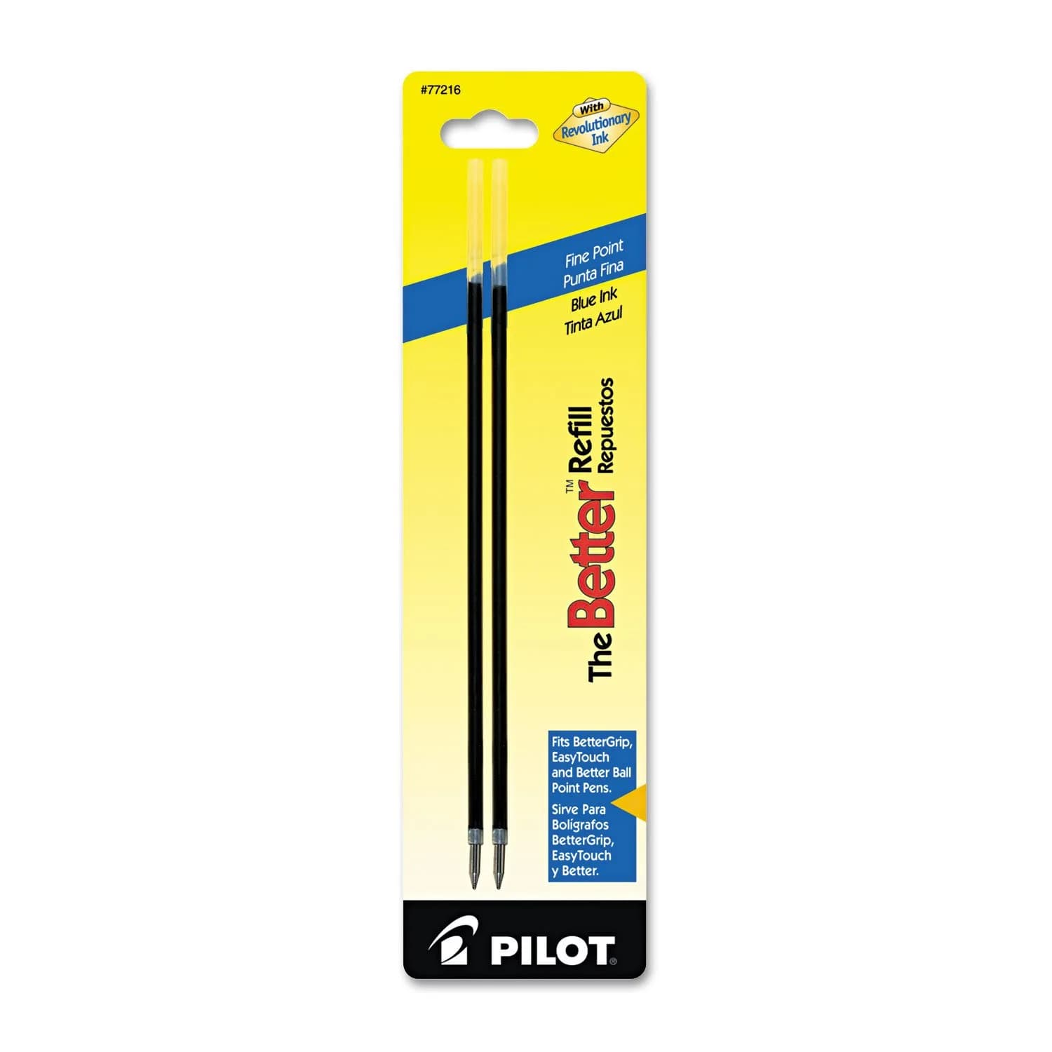 Pilot Refill Ballpoint Fine Blue 2-Pack | Smooth Liquid Ink for Dependable Writing
