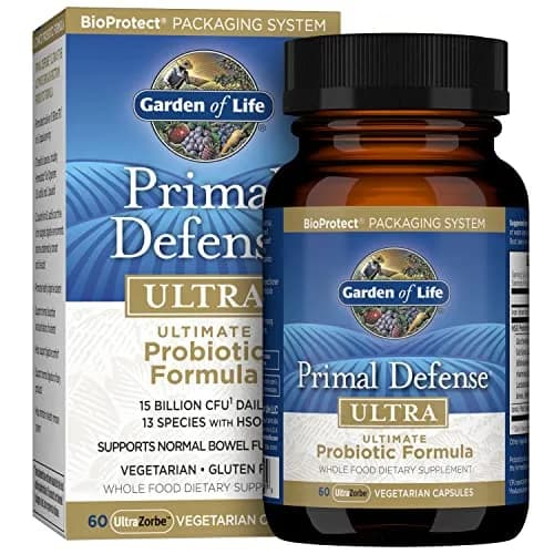 Garden of Life Primal Defense Ultra Ultimate Formula Probiotic 15 Billion CFU 60 Capsules | Digestive Health Support thumbnail 1