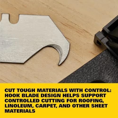 STANLEY Large Hook Blades for Utility Knife 50pk | Controlled Cutting for Tough Materials thumbnail 2