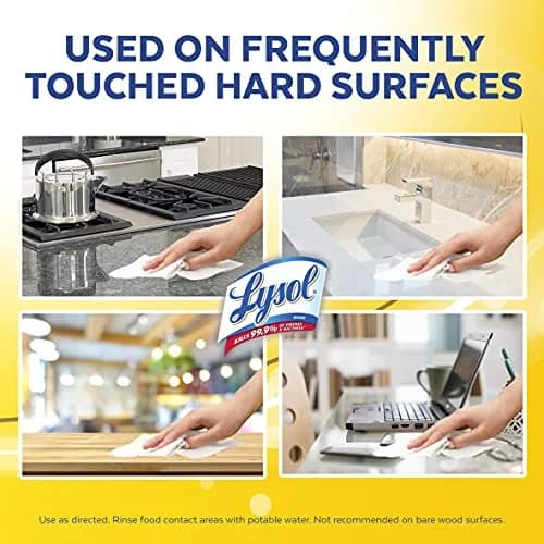 Lysol Disinfectant Wipes, Multi-Surface Antibacterial Cleaning Wipes, Lemon & Lime Blossom, 105 Count (3 Packs) | Kills 99.9% of Viruses & Bacteria thumbnail 3