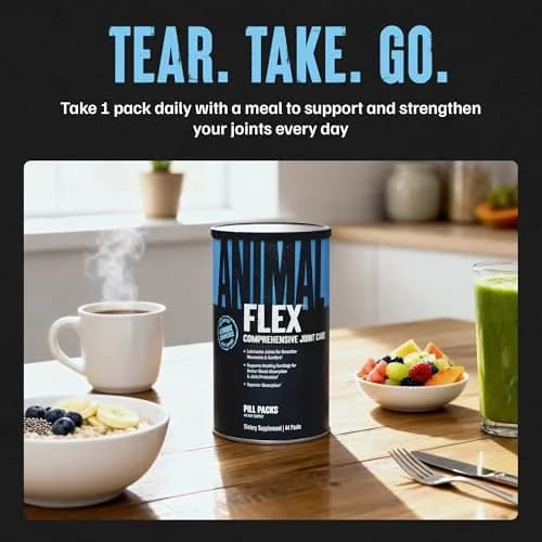 Animal Flex Joint Supplement with Glucosamine, Chondroitin, MSM, Turmeric & Ginger | 44 Pill Packs (1.5 lb / 680 g) thumbnail 4