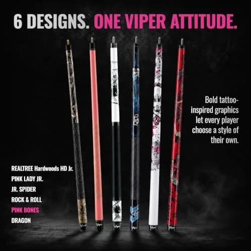Viper by GLD Products Junior 48" Pool Cue, Pink Bones, 16 Oz | 2-Piece Maple Hardwood thumbnail 7