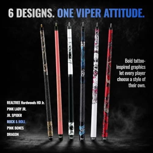 Viper by GLD Products Junior 48" Pool Cue, Rock & Roll, 16 Oz | Shorter cue for tight spaces thumbnail 6