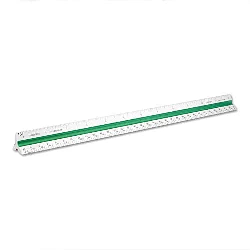 Alumicolor Aluminum Architect Drafting Scale 30cm (12IN) | Color-Coded Calibrations thumbnail 1