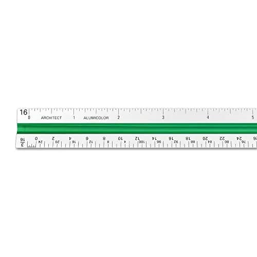 Alumicolor Aluminum Architect Drafting Scale 30cm (12IN) | Color-Coded Calibrations thumbnail 2