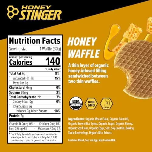 Honey Stinger Organic Honey Waffle Energy Stroopwafel 16 Count | USDA Organic, 19g Carbs for Quick Energy thumbnail 3