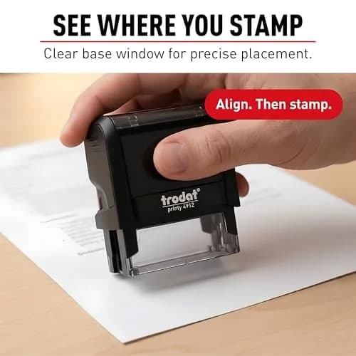 Trodat Printy 4911 Self-Inking DIY Stamp Kit Black 19mm (3/4") x 47mm (1-7/8") | Customizable Message Stamp thumbnail 5