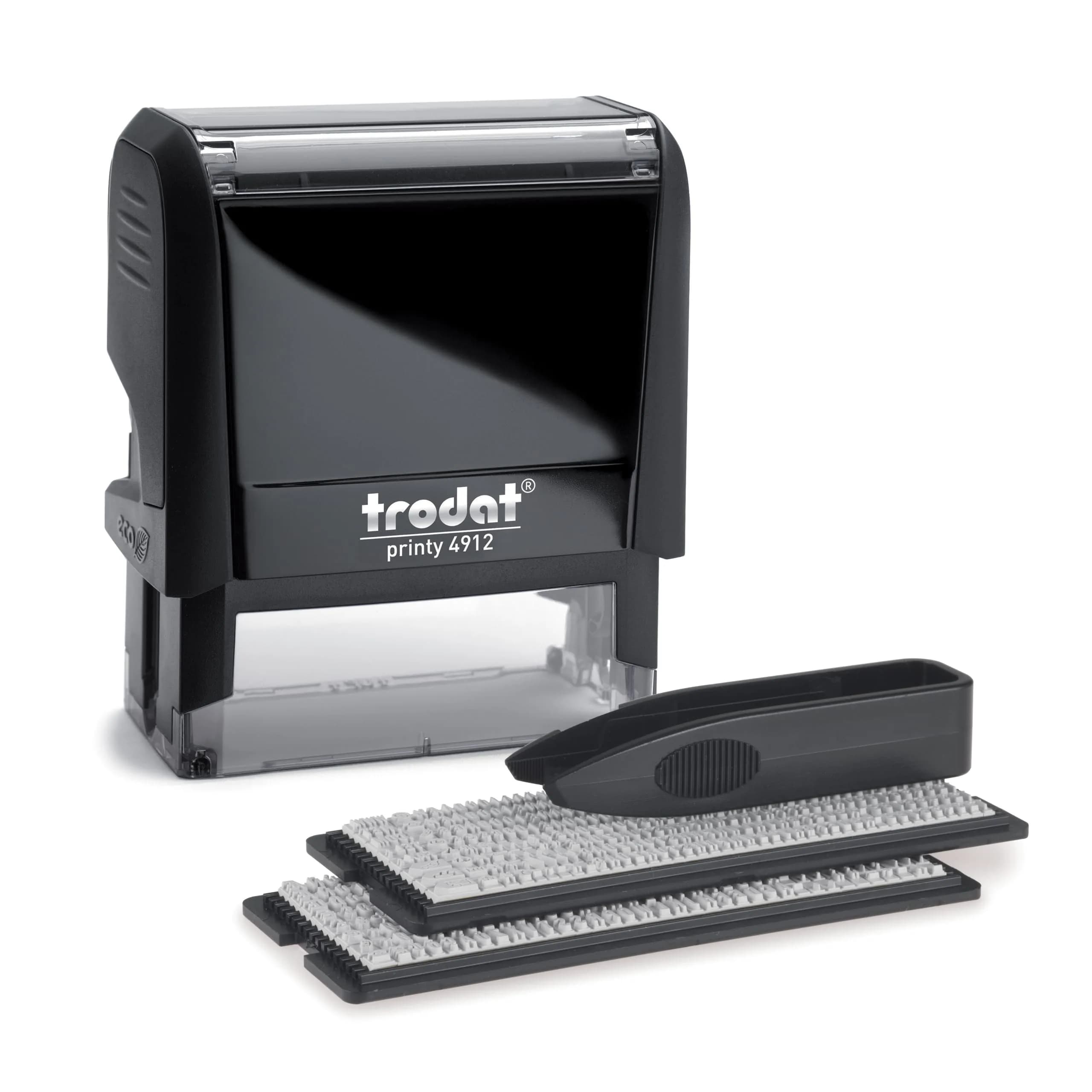 Trodat Printy 4911 Self-Inking DIY Stamp Kit Black 19mm (3/4") x 47mm (1-7/8") | Customizable Message Stamp