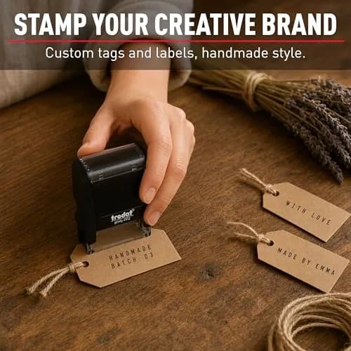 Trodat Printy 4911 Self-Inking DIY Stamp Kit Black 19mm (3/4") x 47mm (1-7/8") | Customizable Message Stamp thumbnail 9