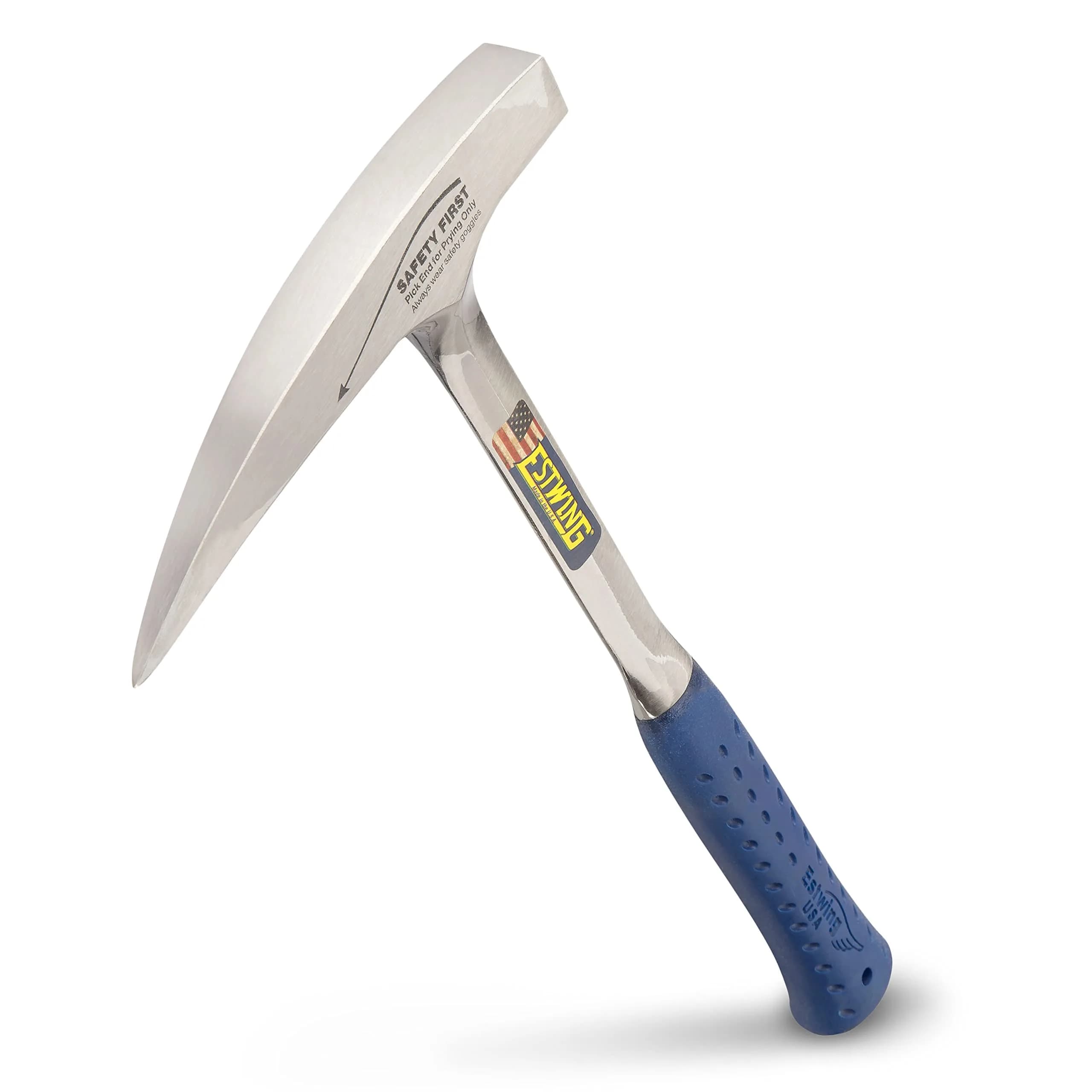 Estwing Rock Pick Geology Hammer 624g (22 oz) with Pointed Tip & Shock Reduction Grip | Forged Steel Head - main product image