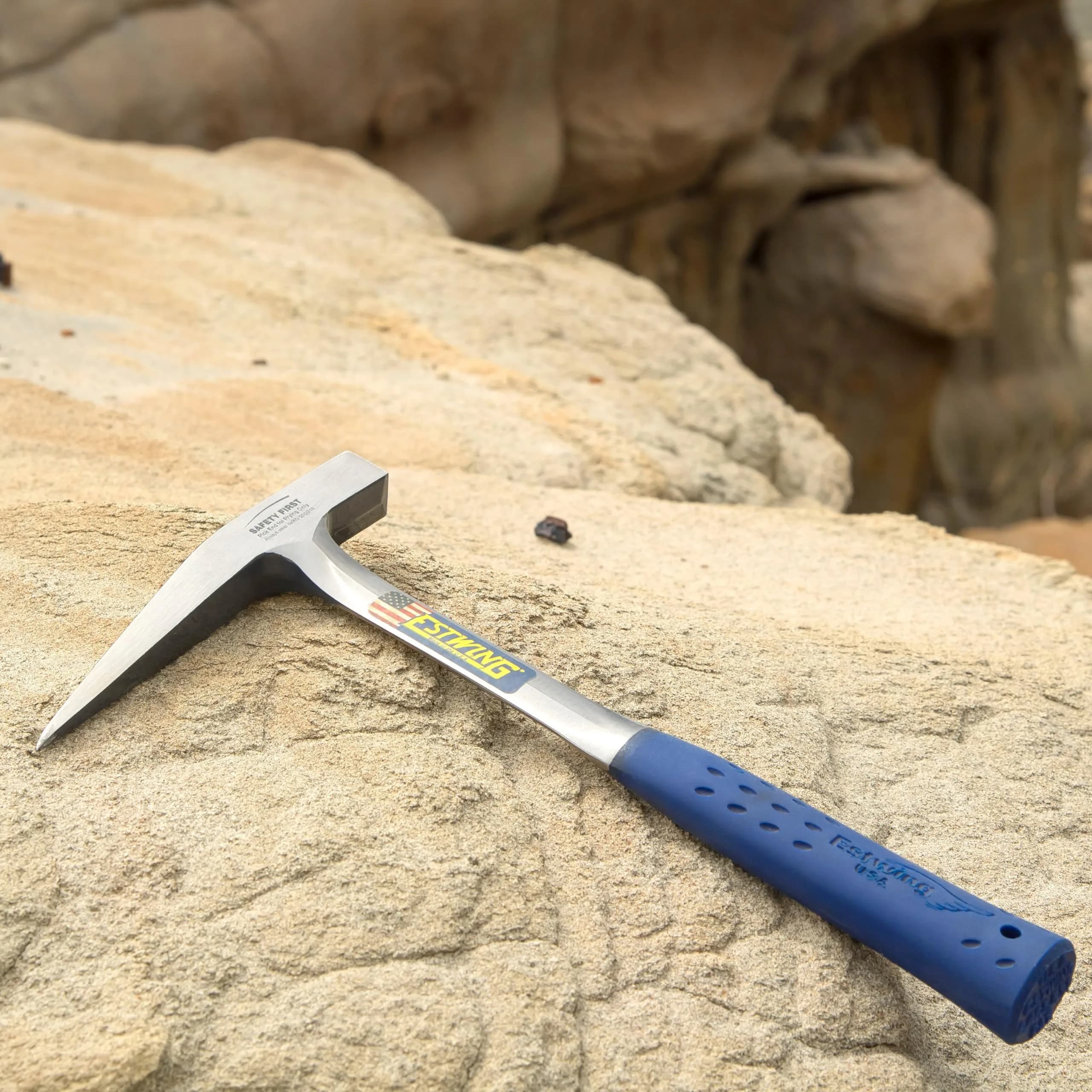 Estwing Rock Pick Geology Hammer 624g (22 oz) with Pointed Tip & Shock Reduction Grip | Forged Steel Head - view 5