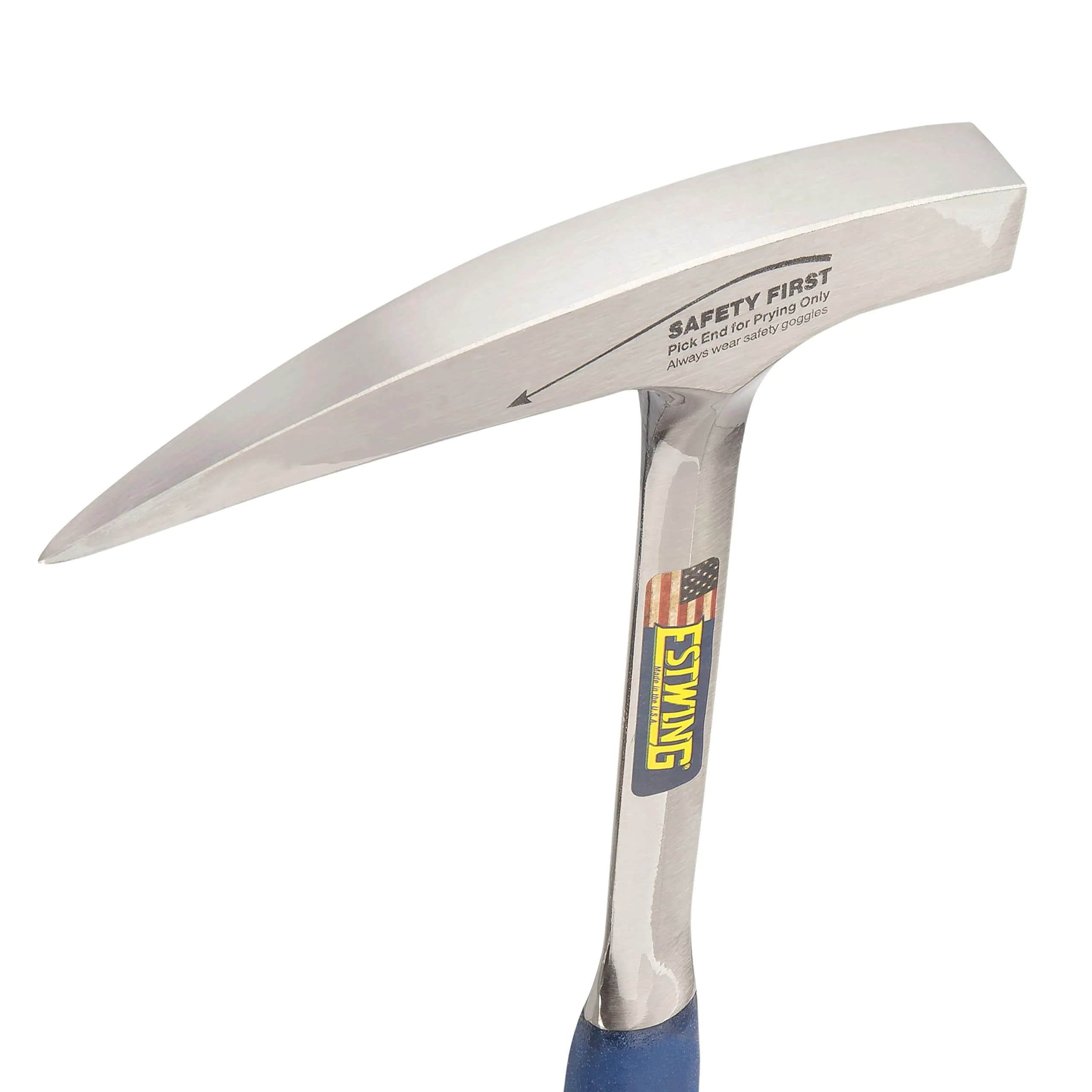 Estwing Rock Pick Geology Hammer 624g (22 oz) with Pointed Tip & Shock Reduction Grip | Forged Steel Head - view 3