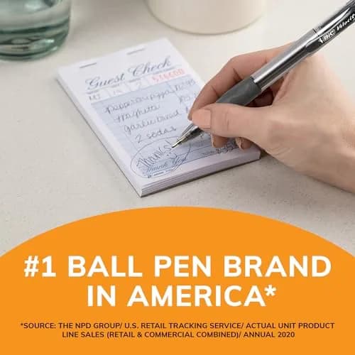 BIC Glide Bold Blue Ballpoint Pens, Bold Point (1.6mm), 4-Count Pack | Smooth Ink Flow thumbnail 6