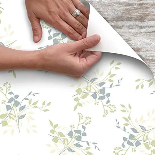 Con-Tact Creative Covering Self-Adhesive Shelf Liner 18" x 9' Aspen Aloe | Protects Surfaces, Easy Application thumbnail 2